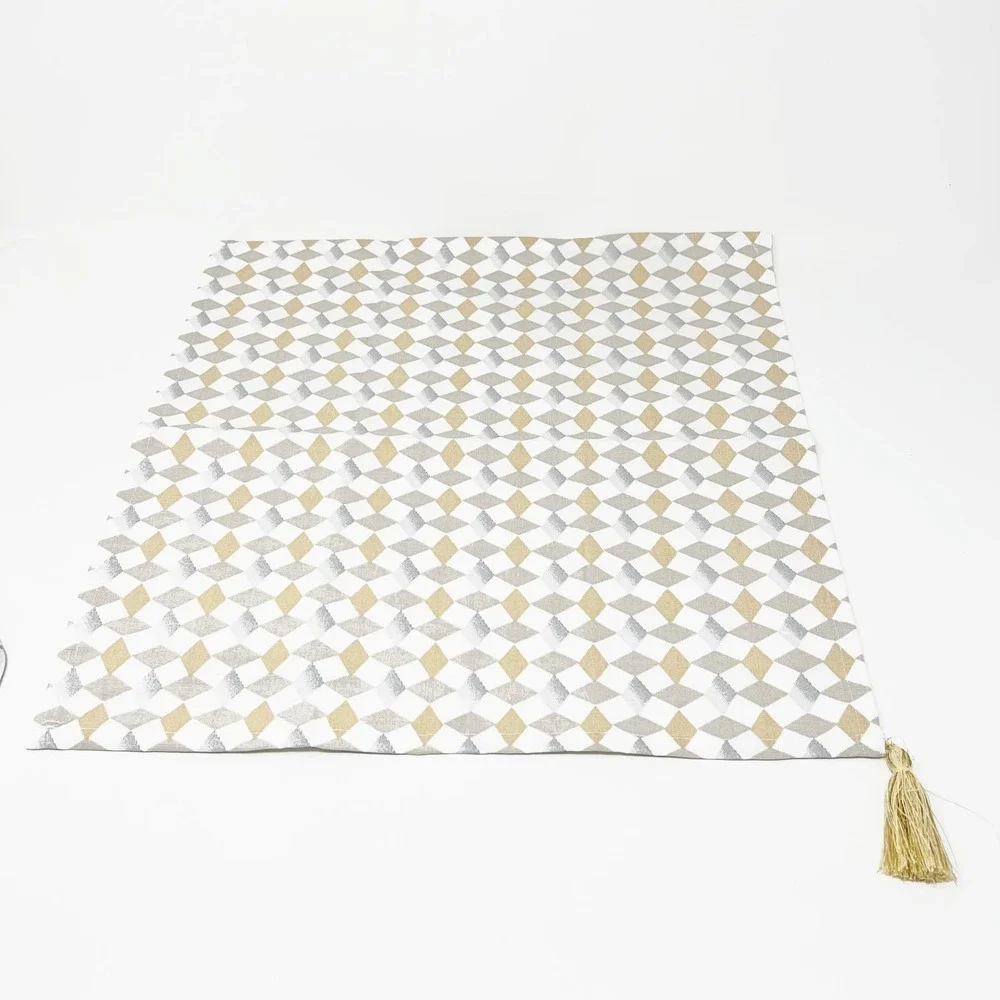 IKEA GOKVALLA Napkins with Gold Tassels Set of (4)
